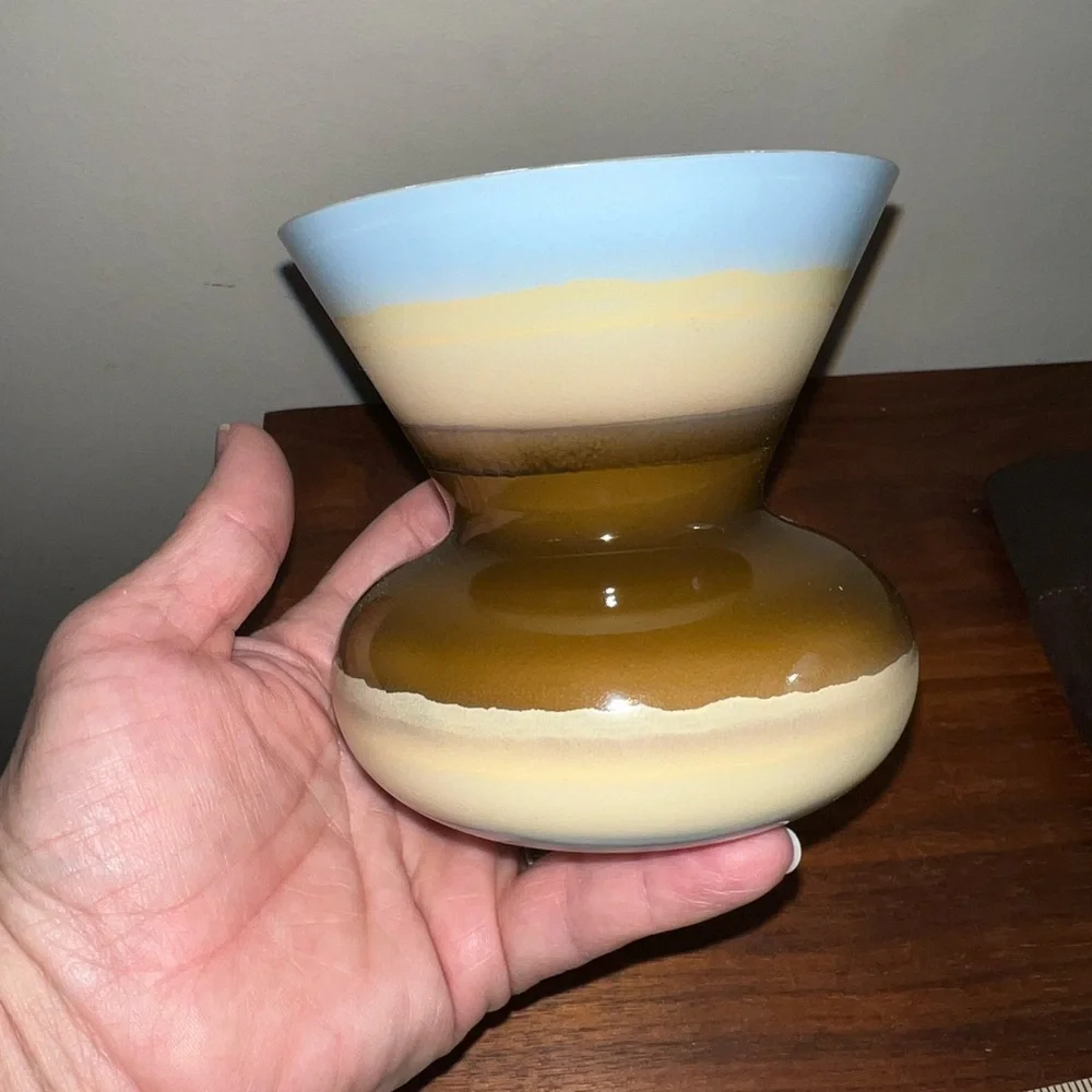 Womar glass handmade candle holder. Excellent condition. No chips/scratches